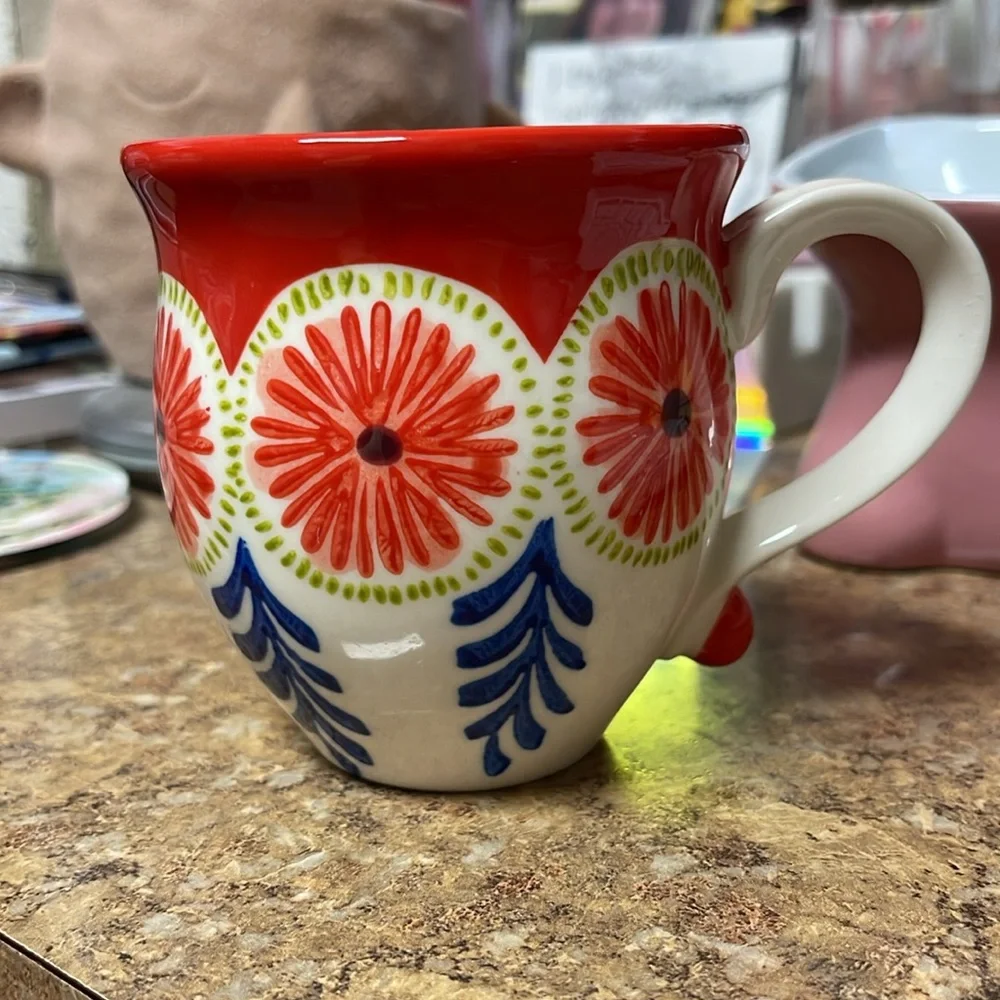 Anthropologie Baila Sun Stone Mug